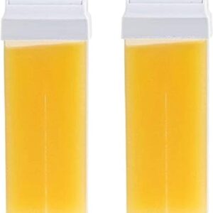 شمع ازالة الشعر لون ذهبي بالعسل لنزع الشعر بكل امان و سهولة عبوتين 100مل