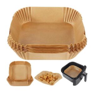 ورق للمقلاة الهوائية للاستعمال مرة واحدة - مقاوم للالتصاق مقاوم للزيت وللماء ومضاد للانزلاق ومقاوم لدرجات الحرارة العالية - 100 قطعة (160مم × 45 مم) (مربع)