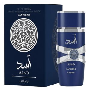 Asad Zanzibar Eau de Parfum Spray for Men, 100 ml by Lattafa 3.4 oz