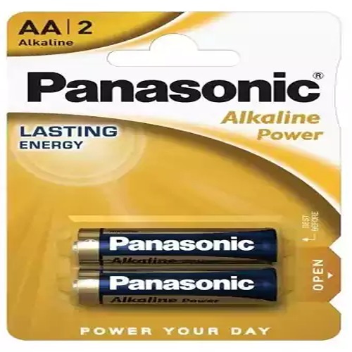 Panasonic AA Alkaline Non-Rechargeable Batteries, 2 Batteries _ بطاريات باناسونيك AA قلوية غير قابلة لإعادة الشحن، بطاريتان
