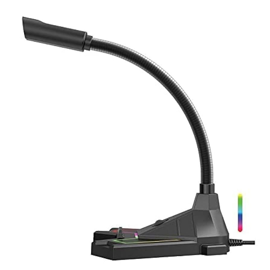 ميكروفون سطح المكتب USB بالجري من ستاندرد GM-MU03 – حامل للجوال – كابل 2 متر للكمبيوتر/لاب توب، هايبر كارديويد، أبيض