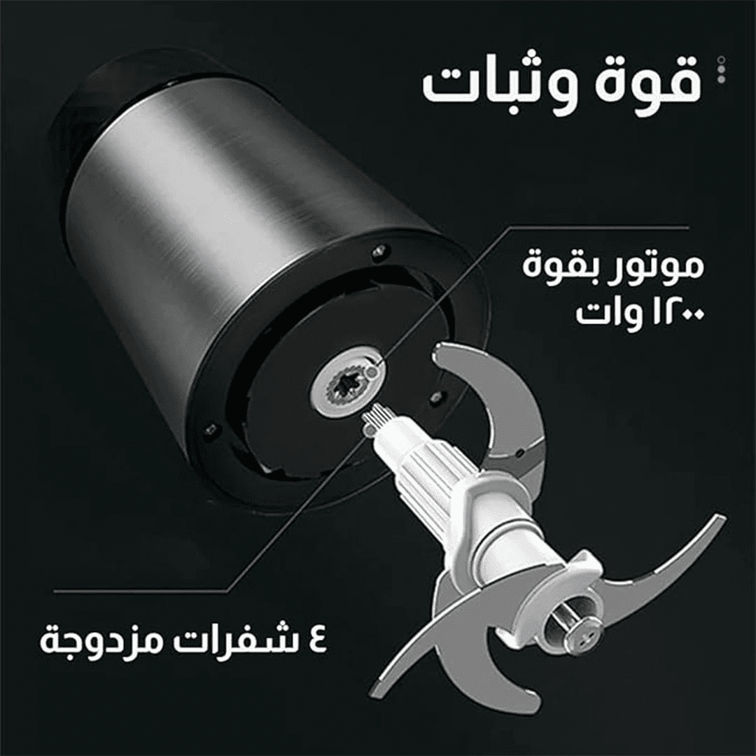 City مفرمة وطاحنة بجسم من الستانلس ستيل سعة 3 لترات 1200 واط - (HMA-2019)