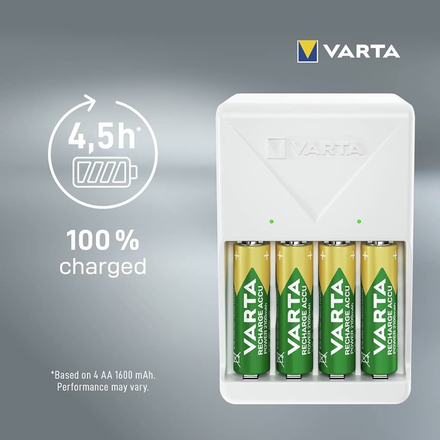 شاحن بطاريات VARTA® PLUG CHARGER 4-AA 2100mAh NiMH